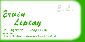 ervin liptay business card